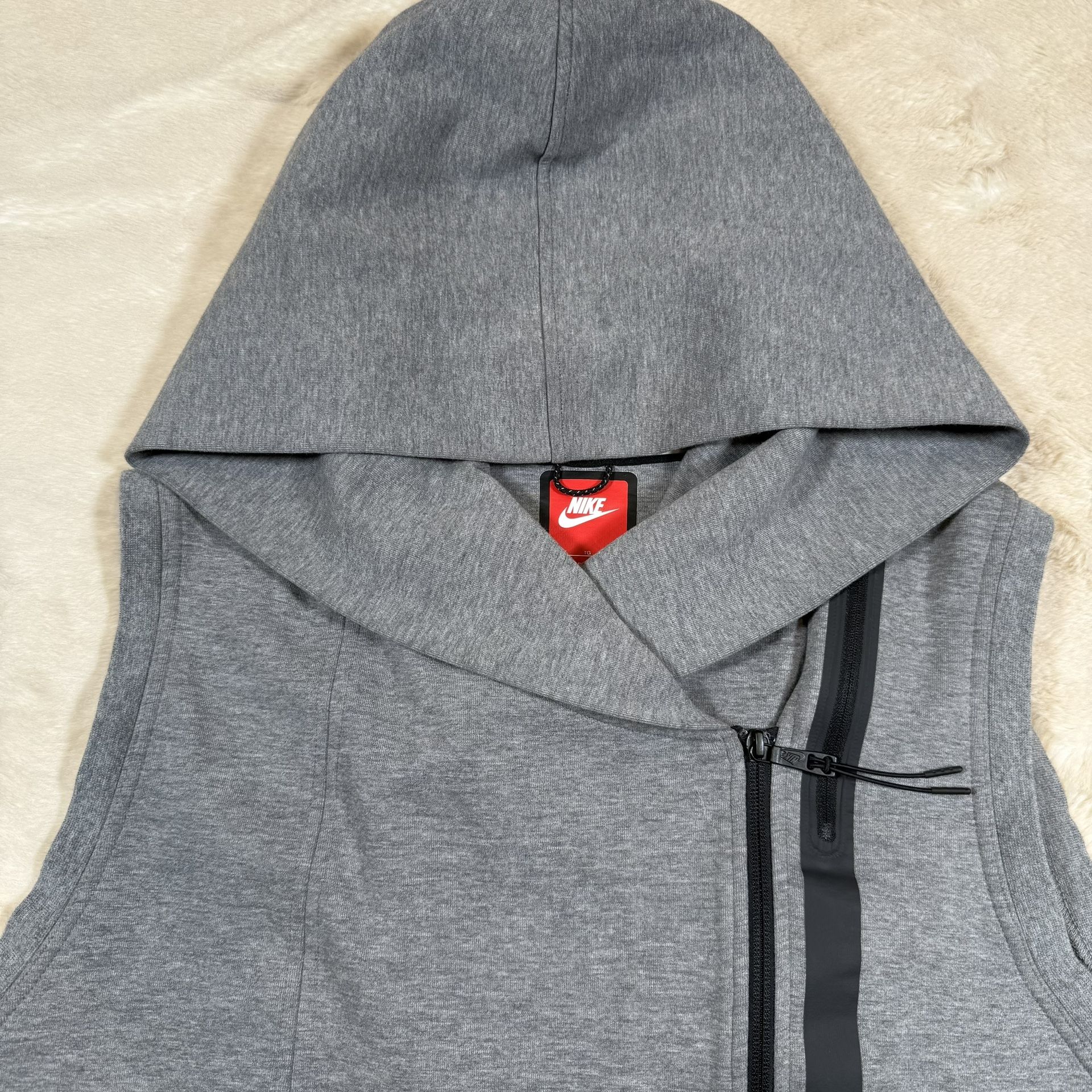 Nike Tech Fleece Heather Grey Hoodie Vest XL - photo 3