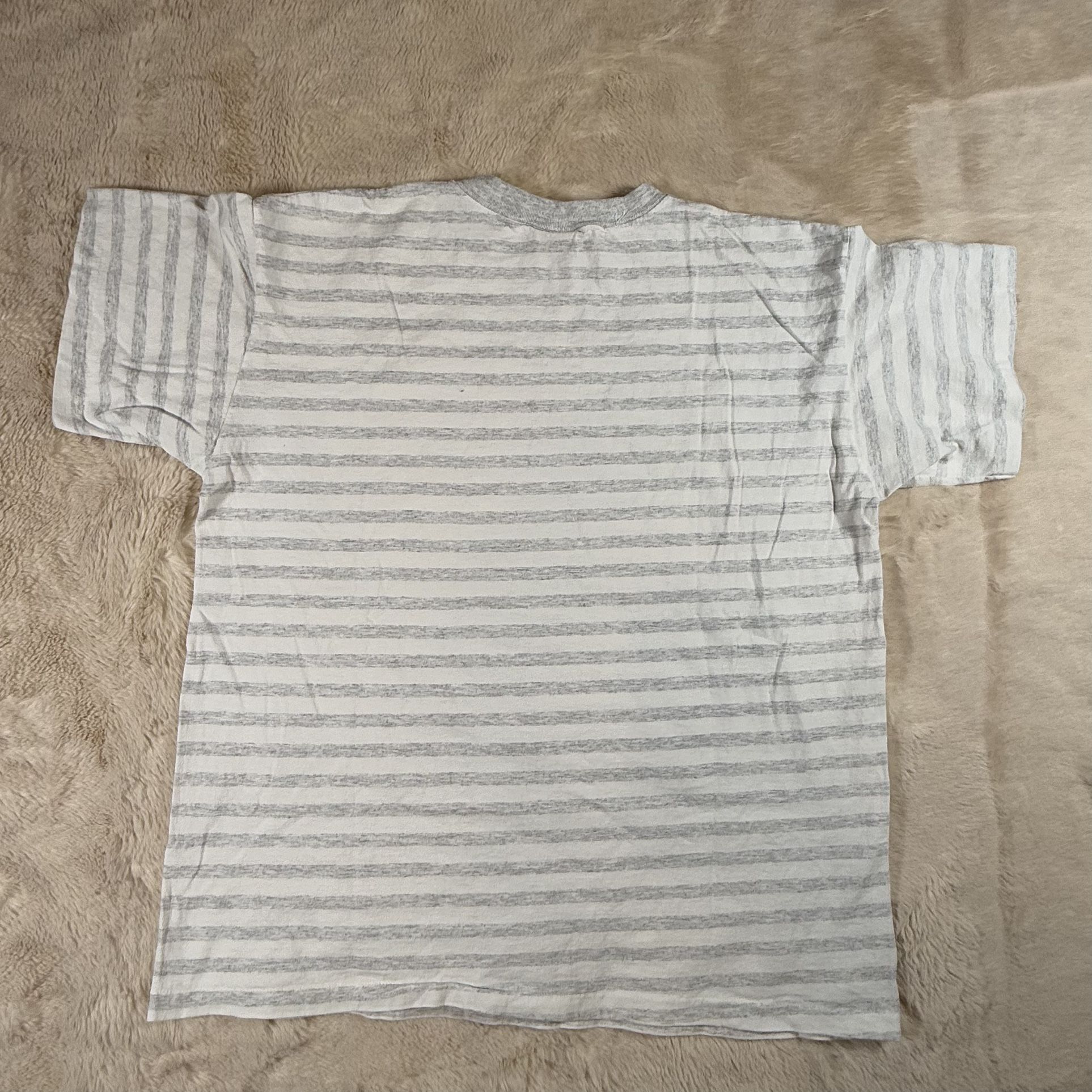 VINTAGE CHICAGO BULLS T-SHIRT SIZE XL STRIPED 90S NBA SINGLE STI - photo 2