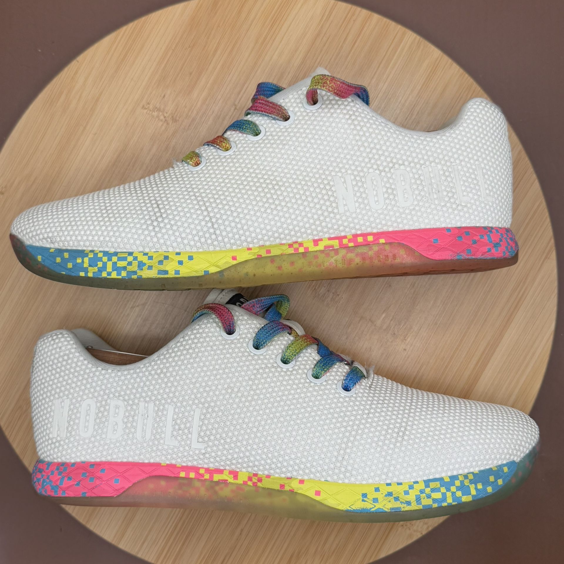Nobull Outwork Unisex White Neon Glitch M-7 W-8.5 Trainer - photo 4