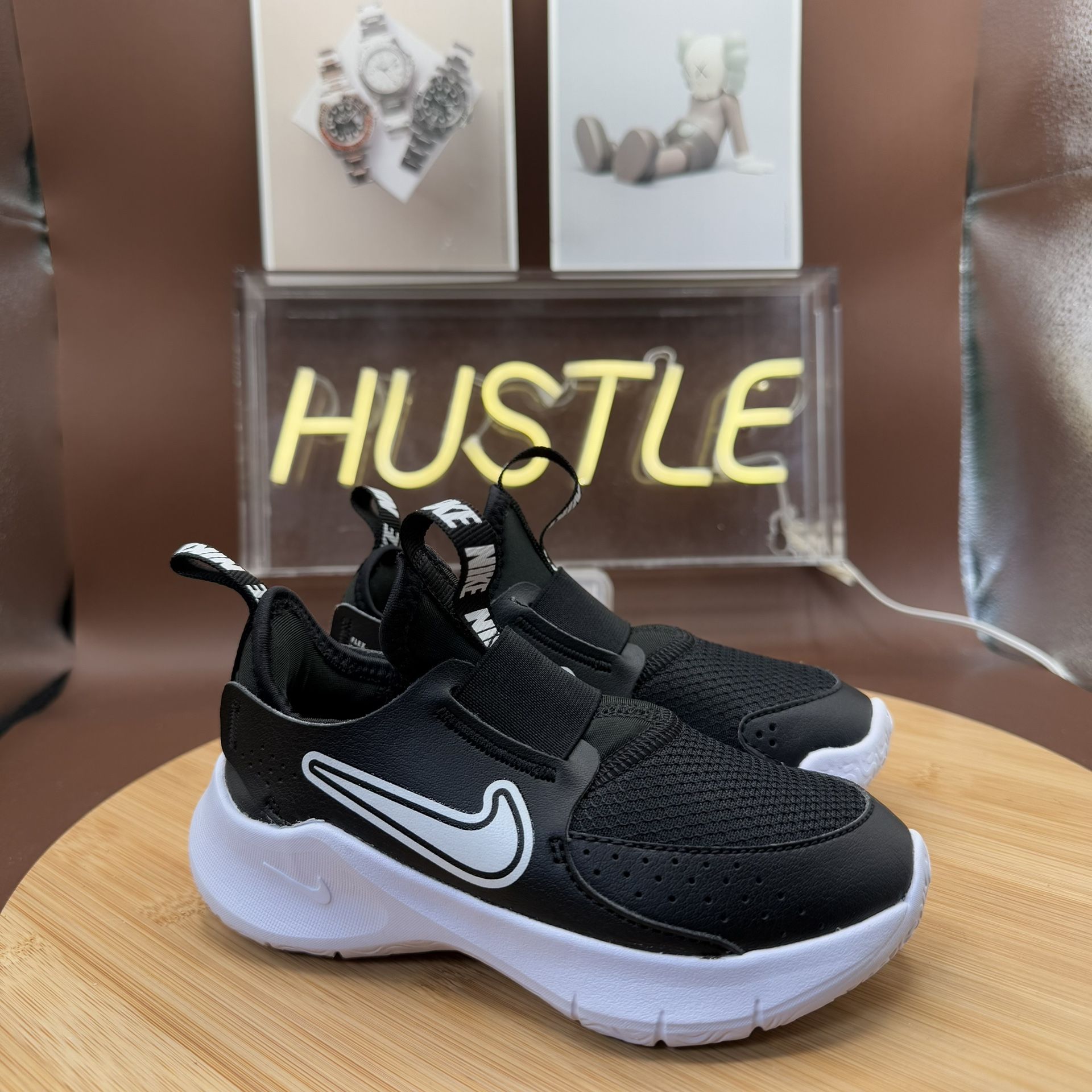 Nike Flex Runner 3 Toddler Size 10C Black/White Sneakers - photo 2