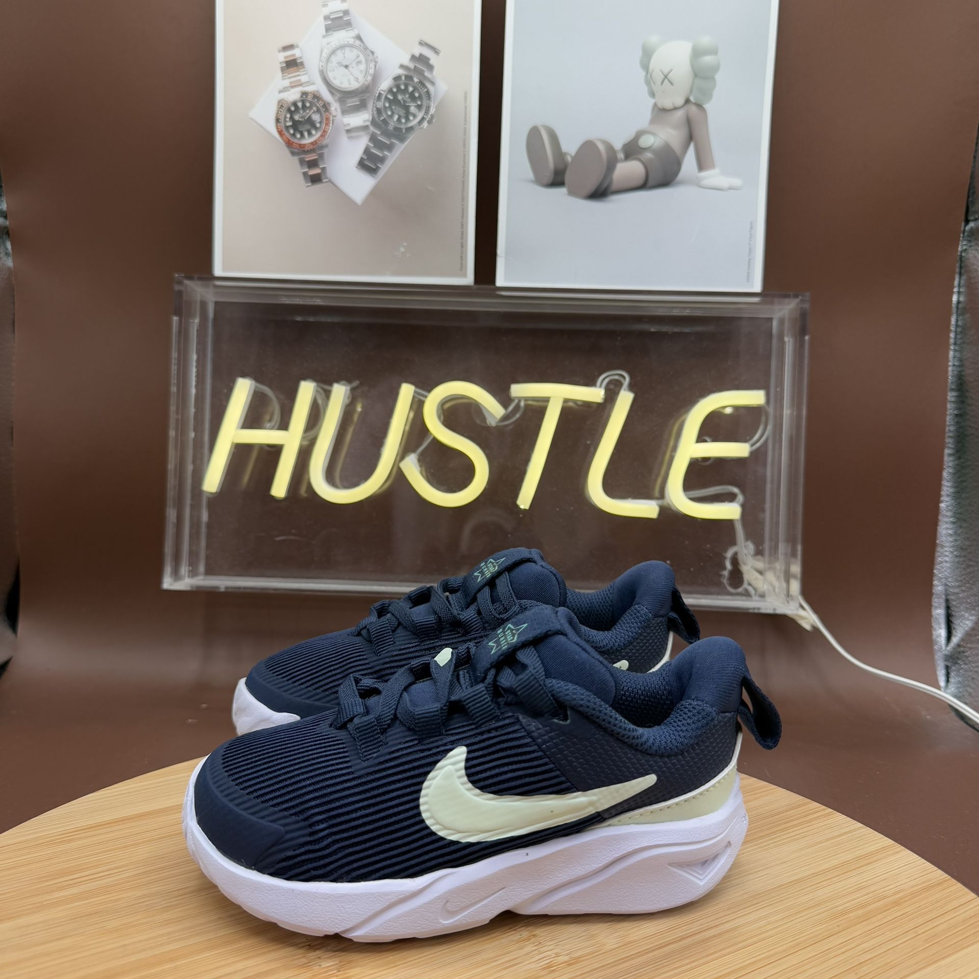 Nike Star Runner 4 Midnight Navy Volt Tint' TD Sz 8C - photo 3