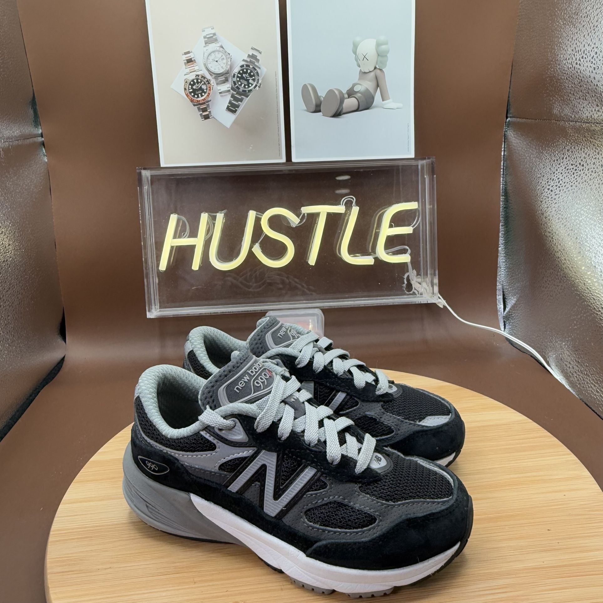 New Balance Kids (PS) 990v6 “Black/Silver” Sz 12 - photo 2