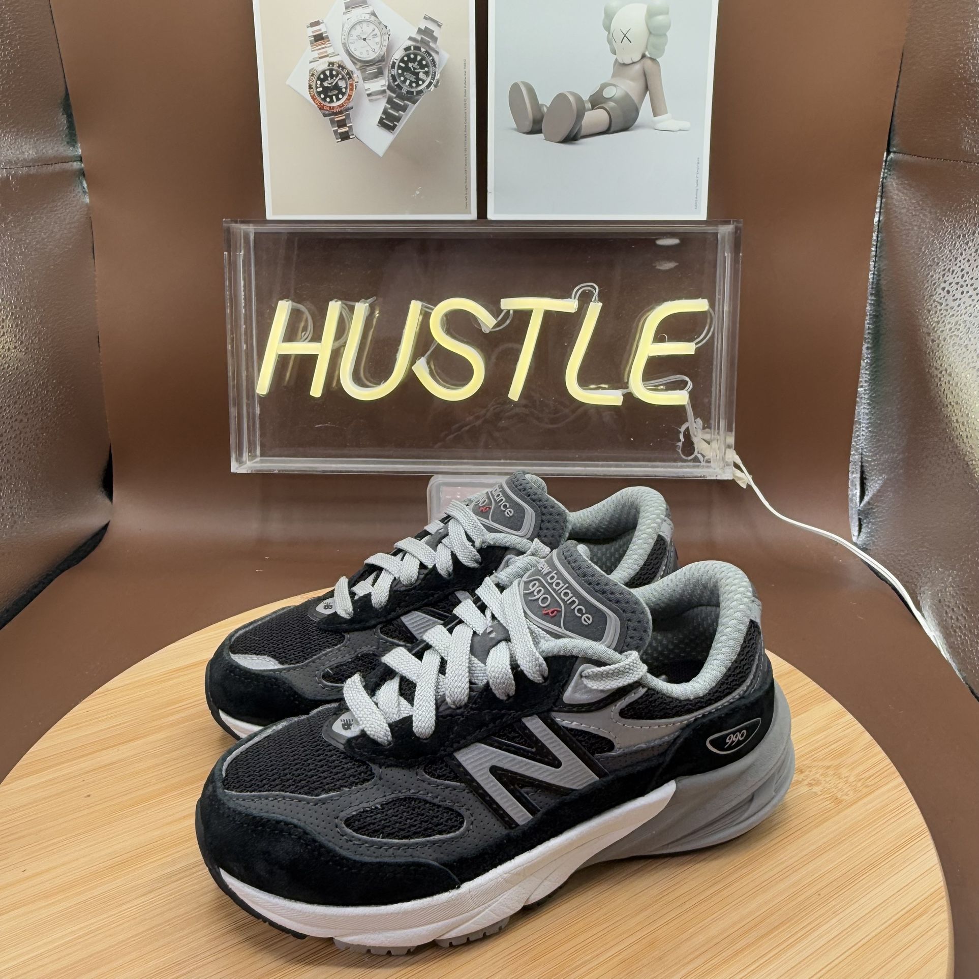 New Balance Kids (PS) 990v6 “Black/Silver” Sz 12 - photo 3