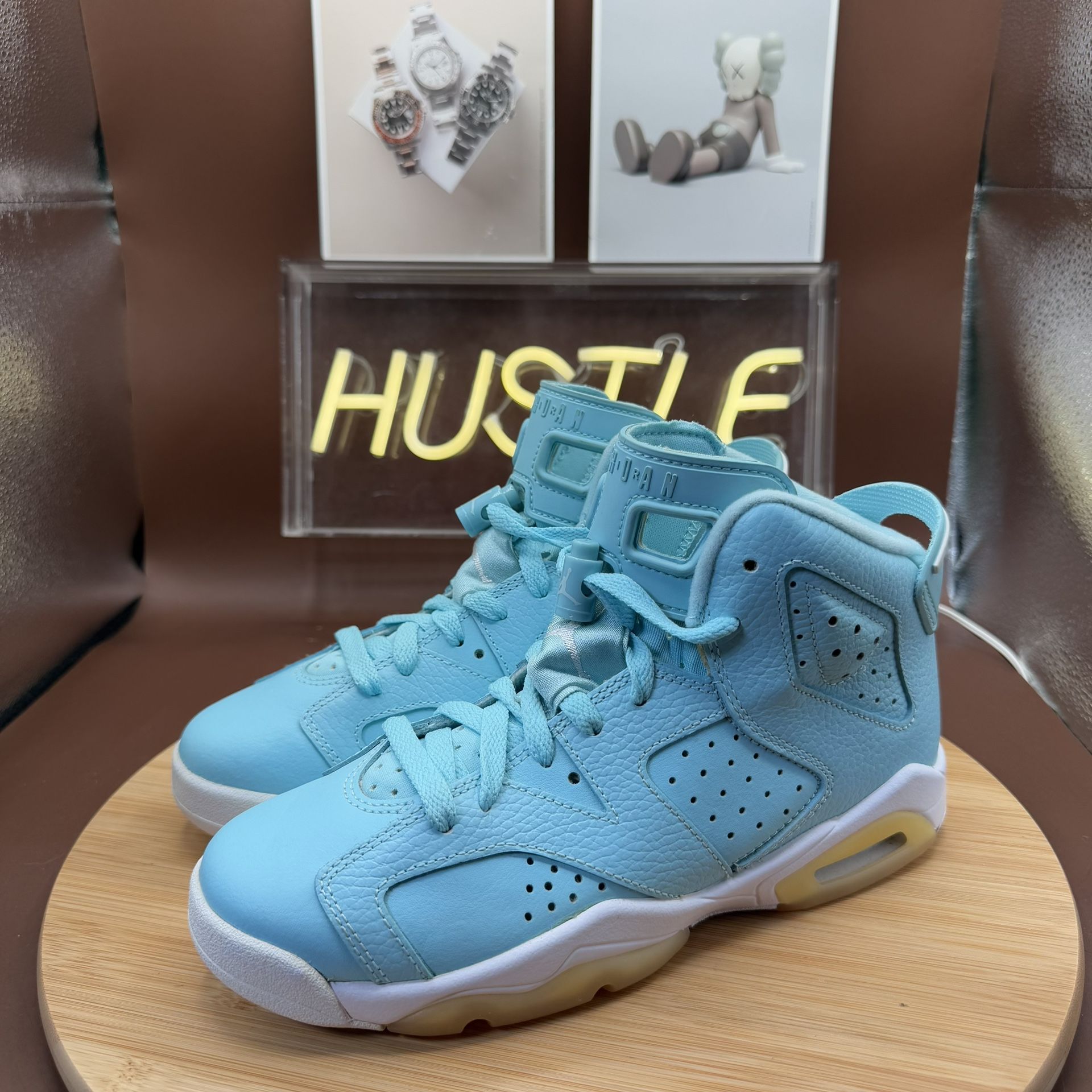 Nike Air Jordan 6 (GS) Retro Pantone Blue/White Size 5Y/ Womens - photo 3