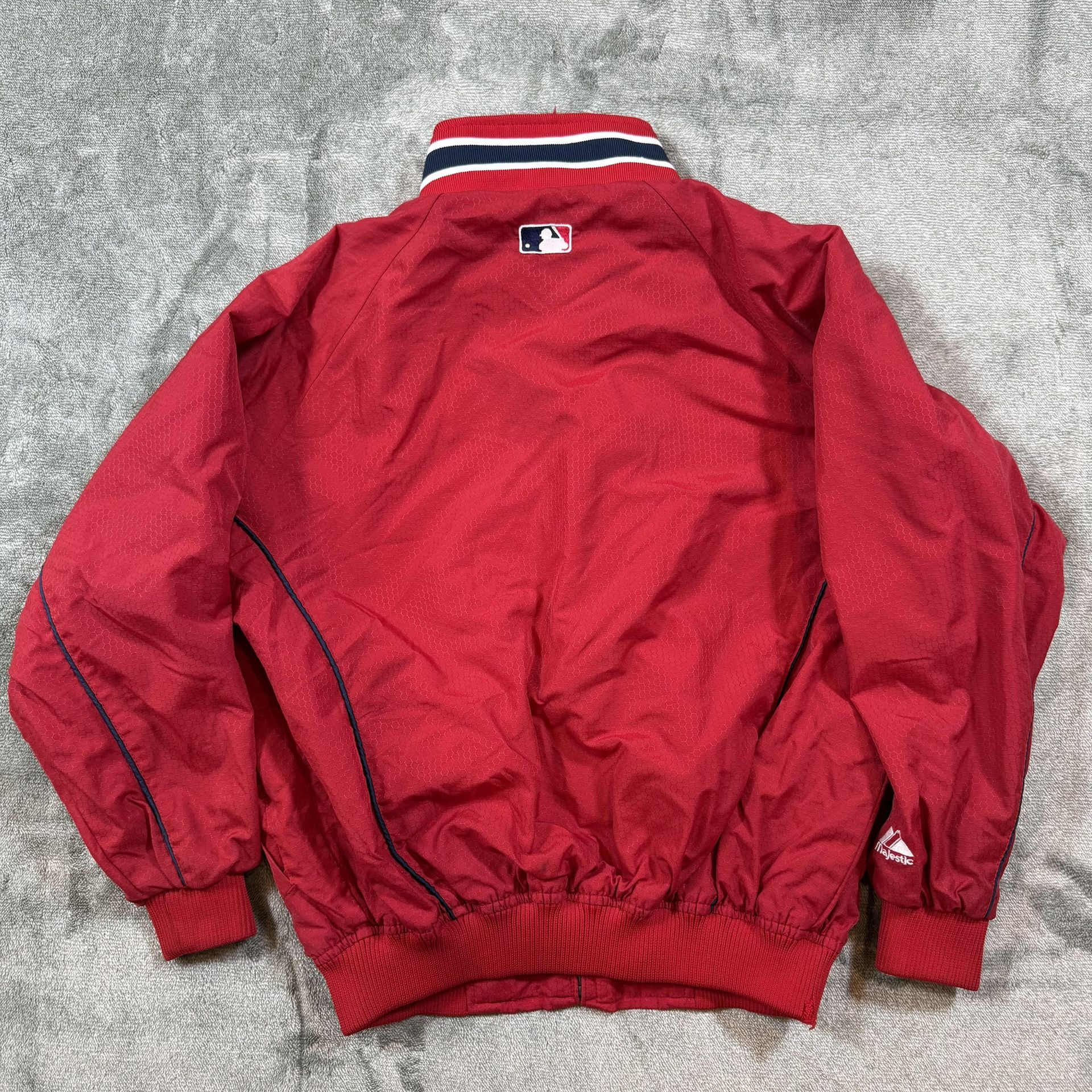 Vintage Majestic Boston Red Sox Bomber Jacket Kids Large Red Zip - photo 2