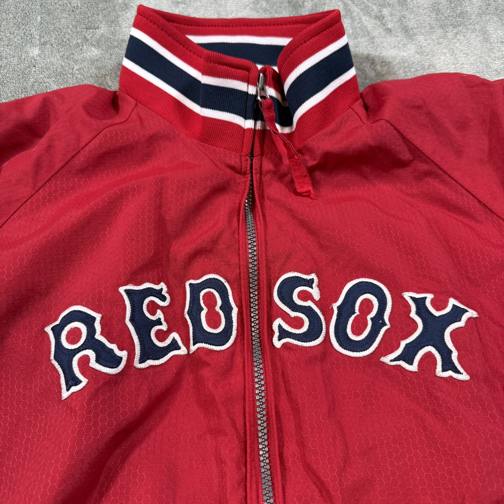 Vintage Majestic Boston Red Sox Bomber Jacket Kids Large Red Zip - photo 4