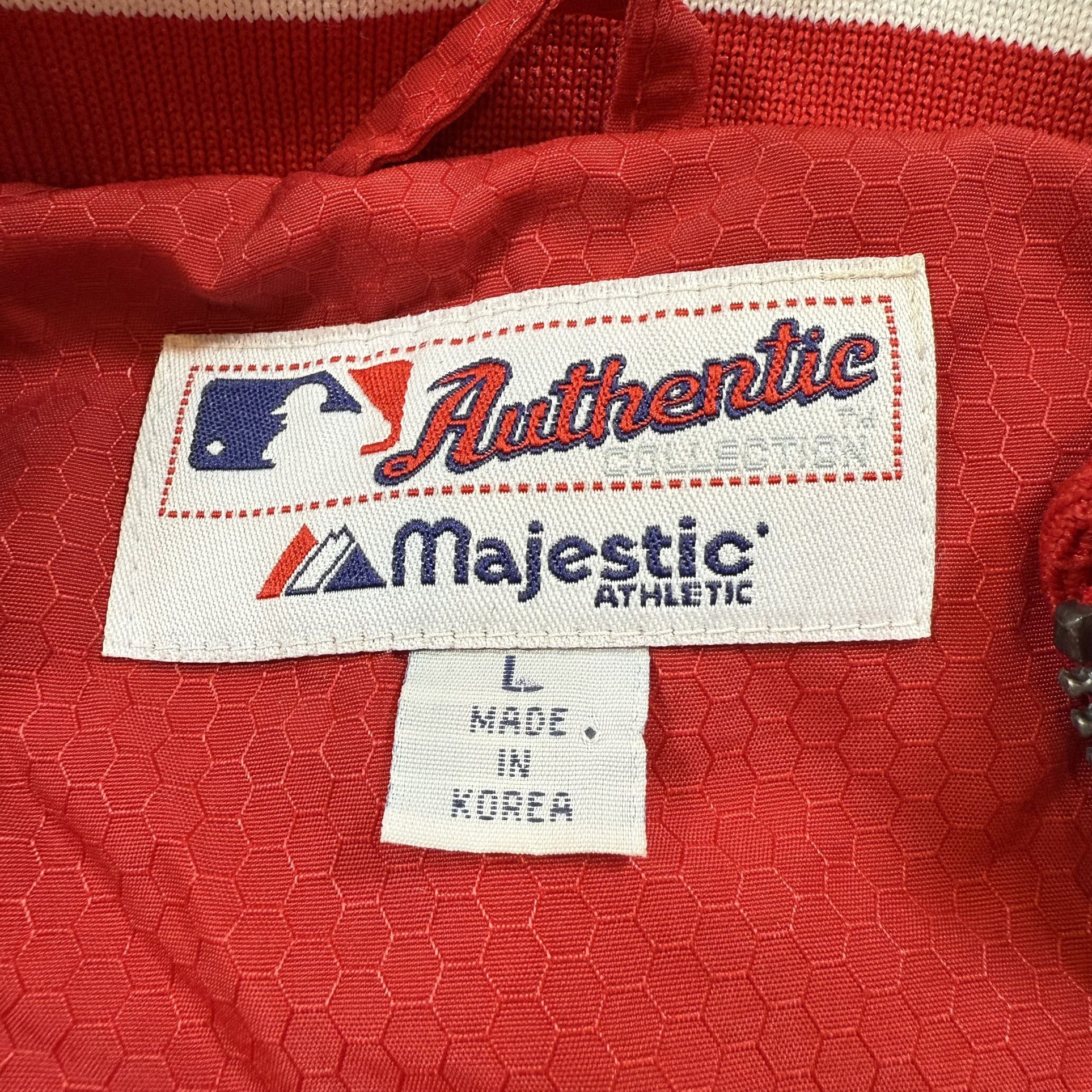Vintage Majestic Boston Red Sox Bomber Jacket Kids Large Red Zip - photo 5