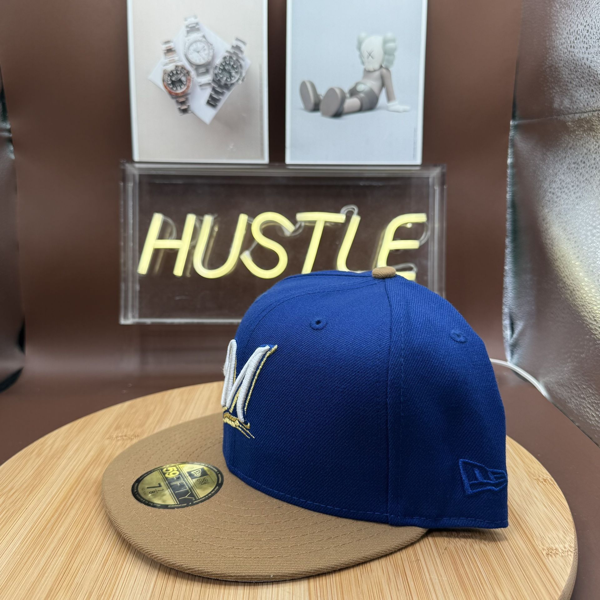 New Era 59FIFTY Milwaukee Brewers Fitted MLB Authentic Size 7 7/ - photo 3