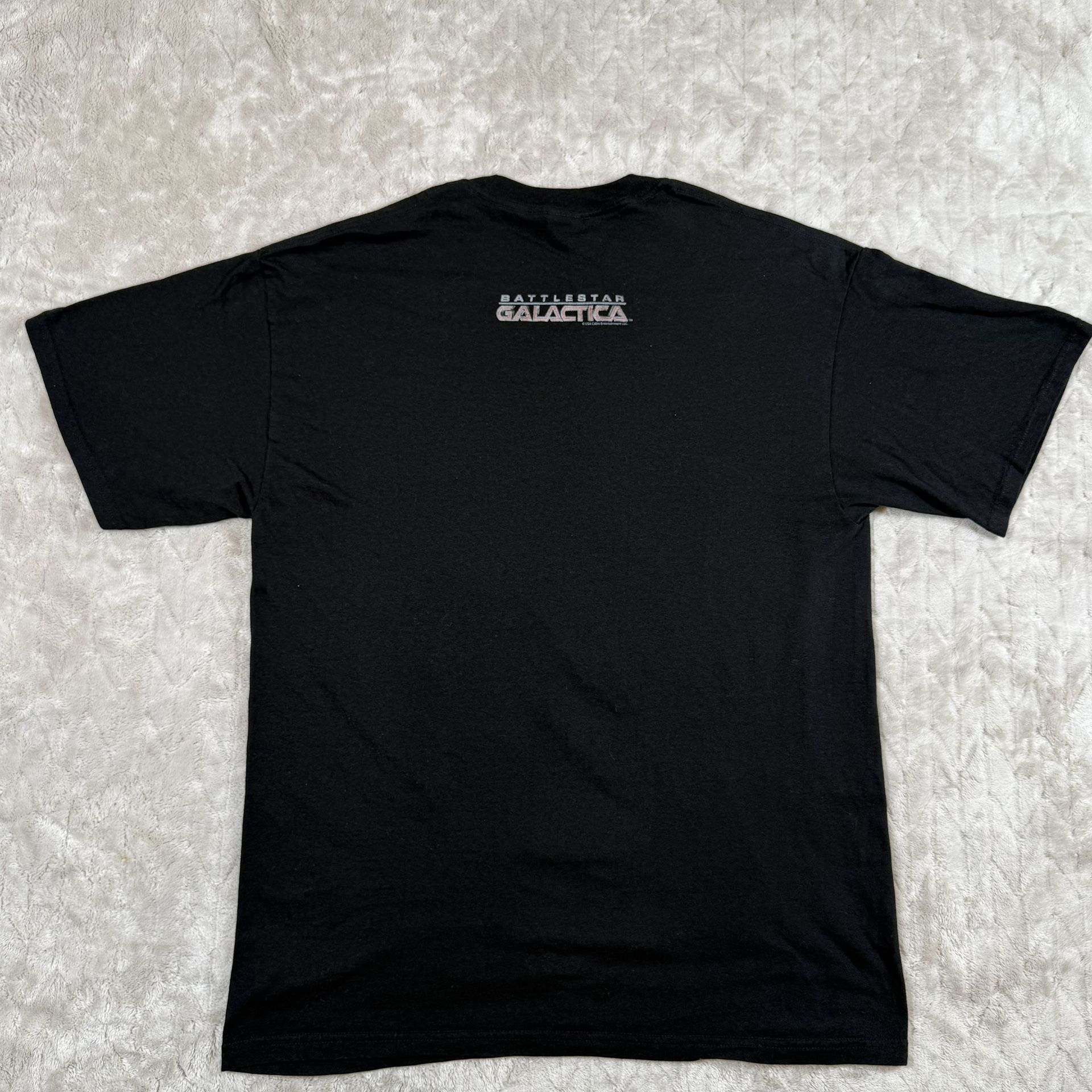 Retro Y2K Battlestar Galactica Cylon Black T-shirt - photo 3