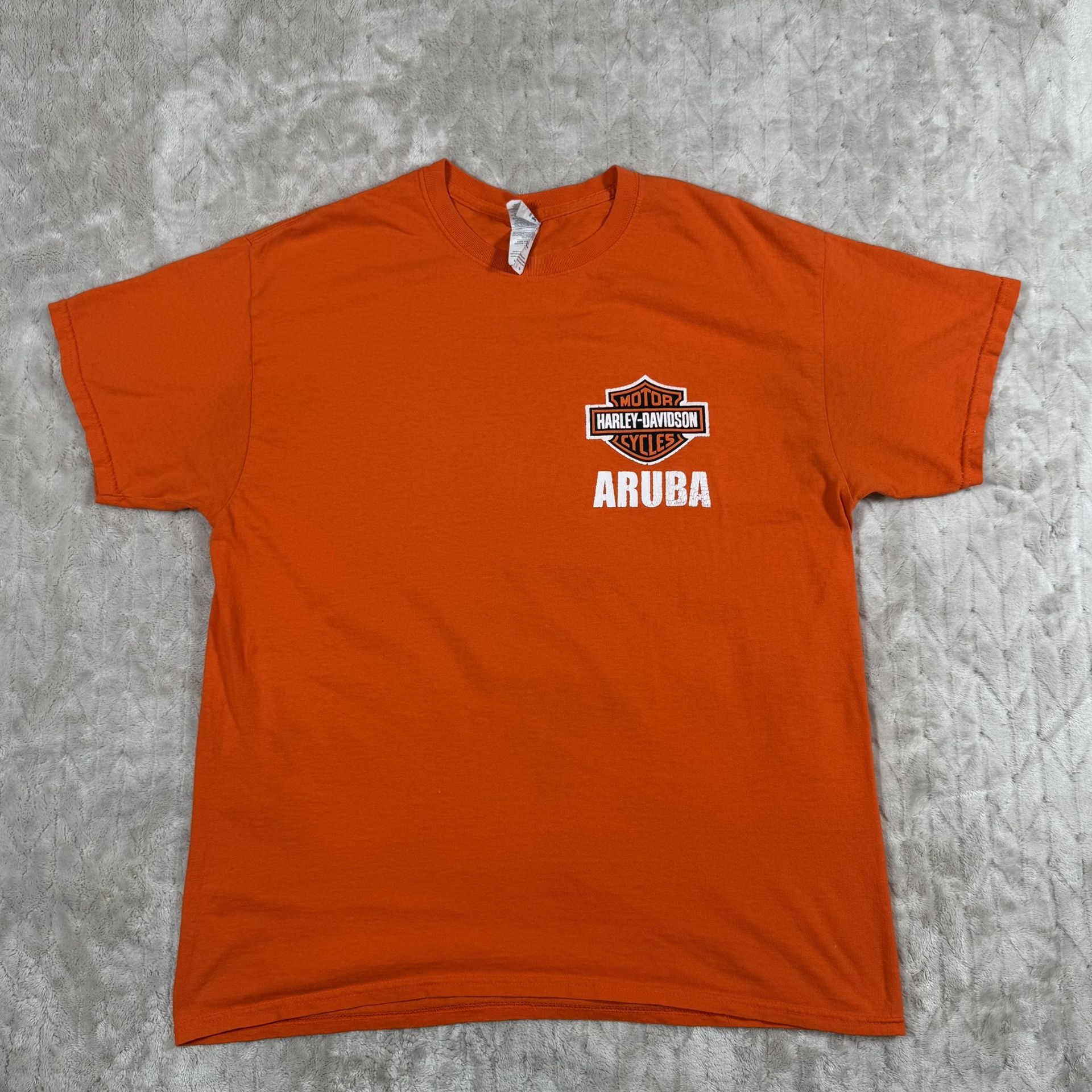 Harley Davidson Retro Shirt Adult Size L Aruba Short Sleeve - photo 2