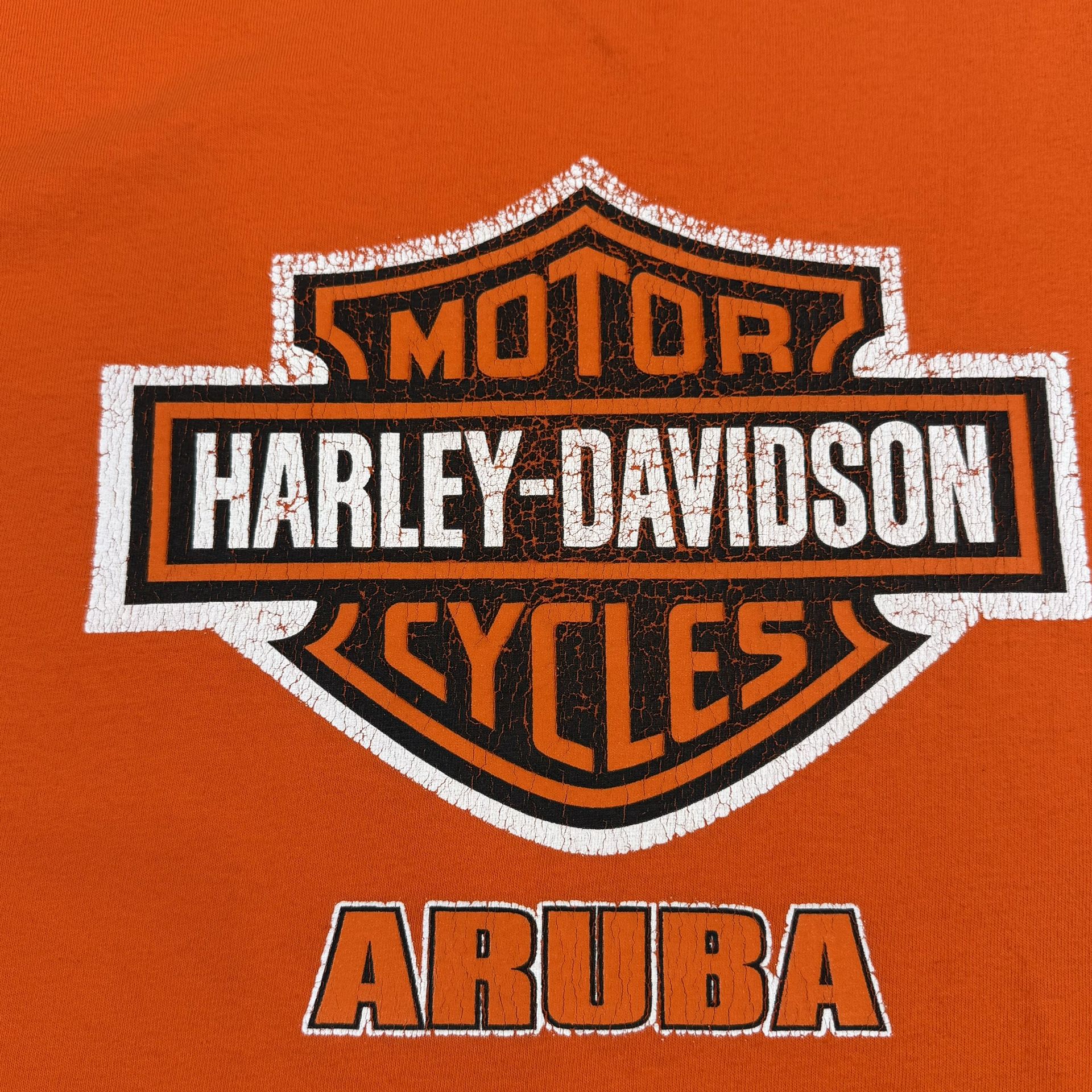 Harley Davidson Retro Shirt Adult Size L Aruba Short Sleeve - photo 4