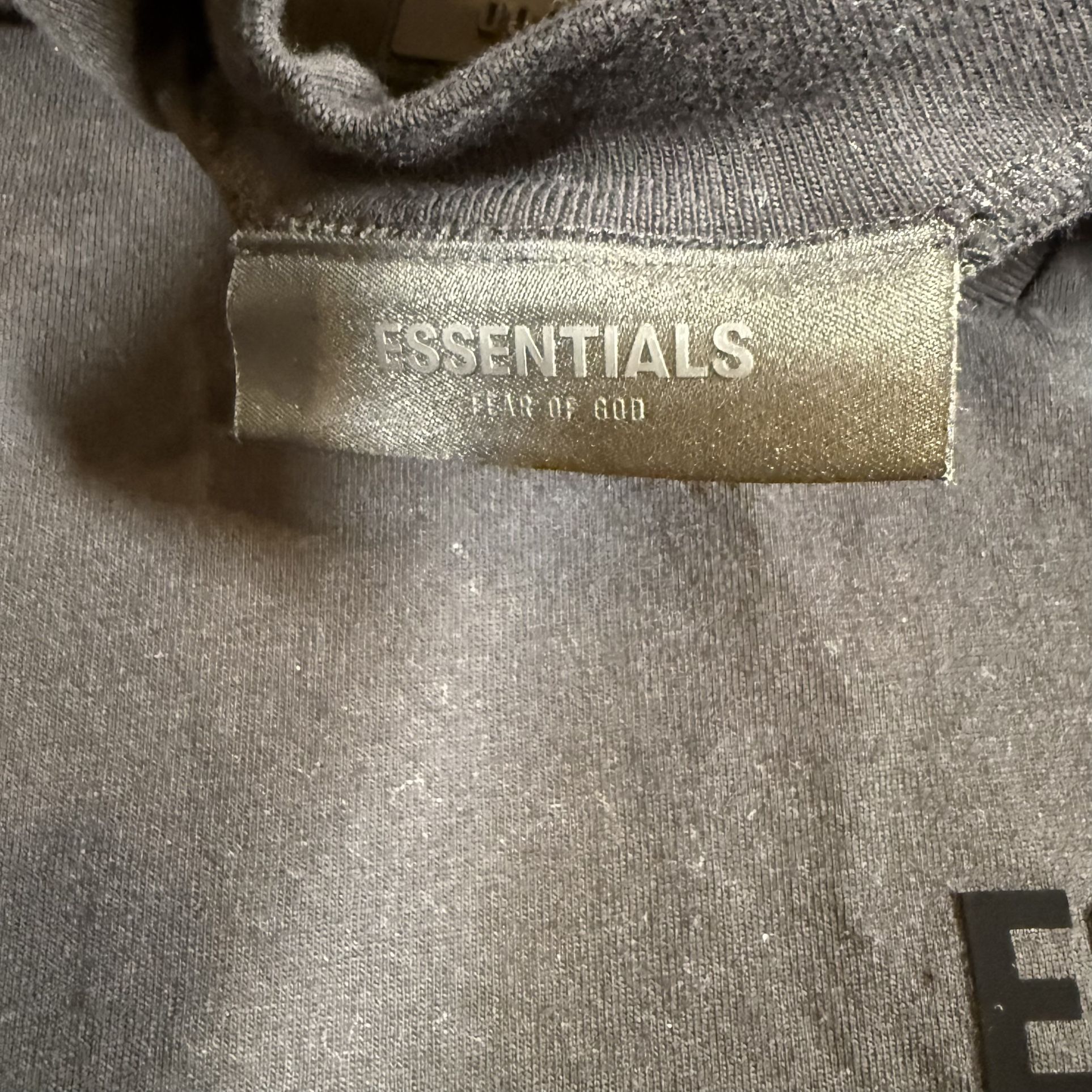 Fear Of God Essentials V Neck Shirt Oversized Jet Black Large - photo 4
