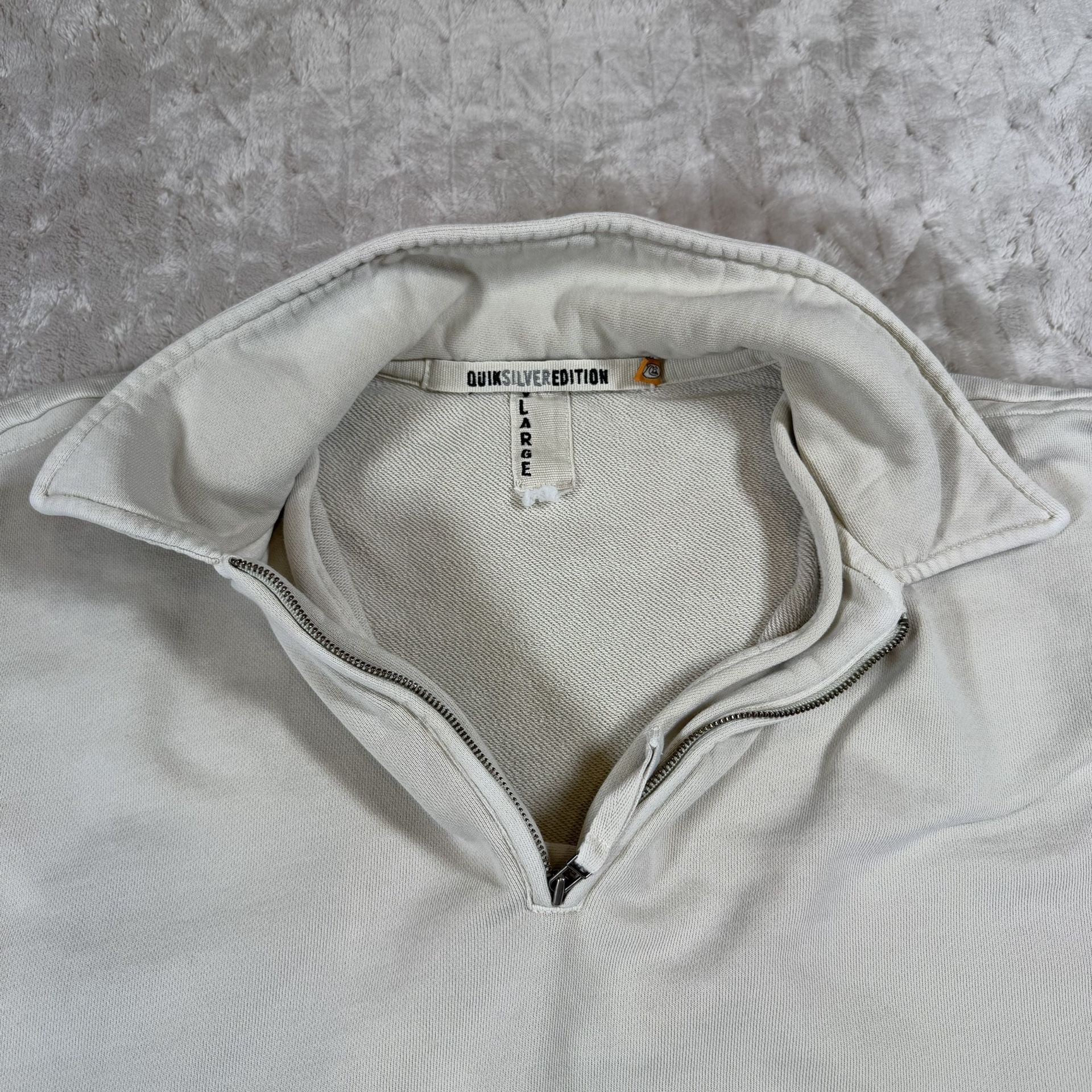 Quicksilver 1/4 Zip Pullover Silver Edition Sweater Beige/Tan si - photo 4