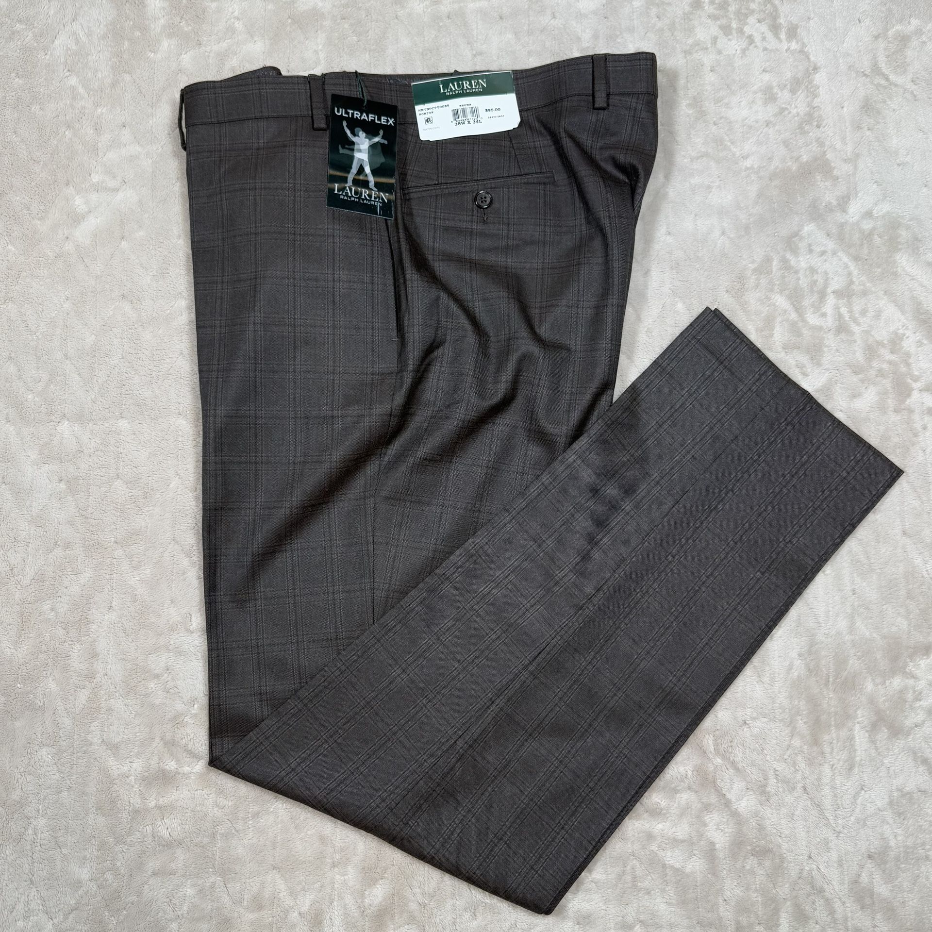 Lauren Ralph Lauren Ultra Flex Brown Dress Pants 38W X 34L - photo 2