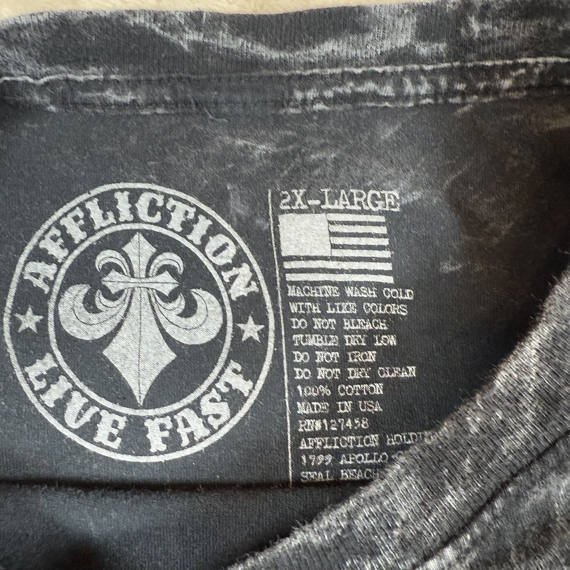 Affliction Loudwire Music live fast Skull & Crosses 2XL T-Shirt - photo 5