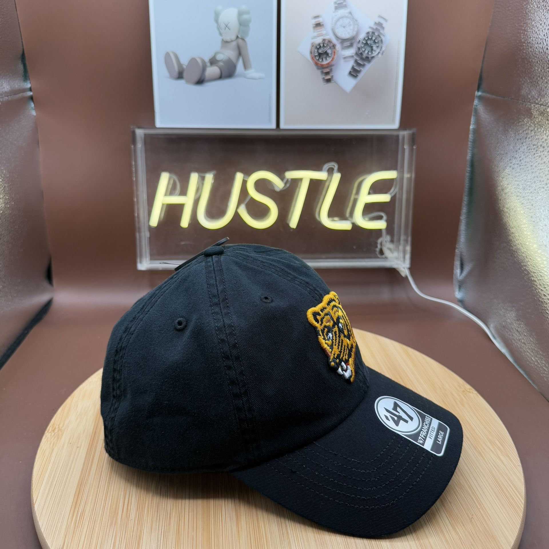 Boston Bruins NHL '47 Franchise Vintage Throwback Black Fitted S - photo 2