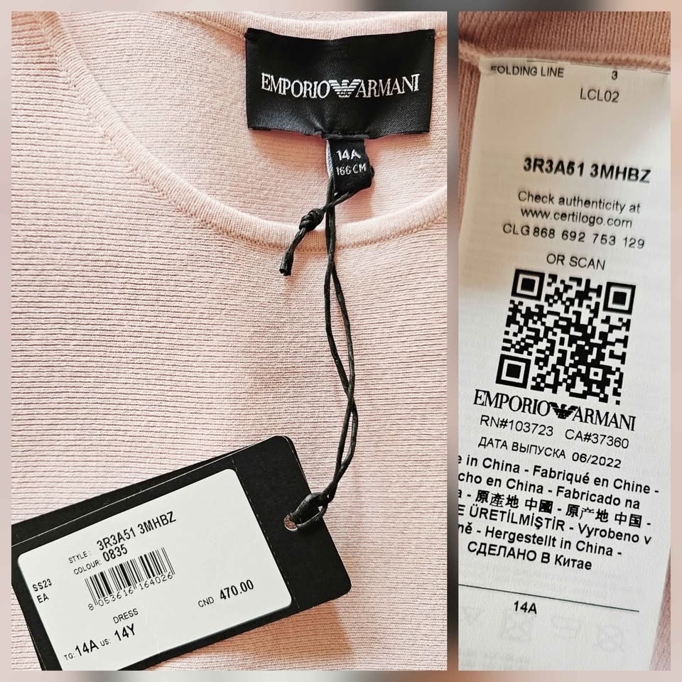 NWT Emporio Armani Girls Dress Blazer Set 12A 14A - photo 3