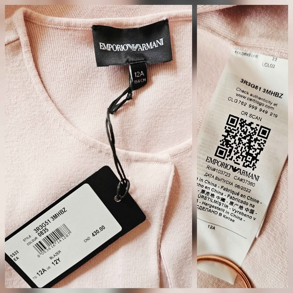 NWT Emporio Armani Girls Dress Blazer Set 12A 14A - photo 4