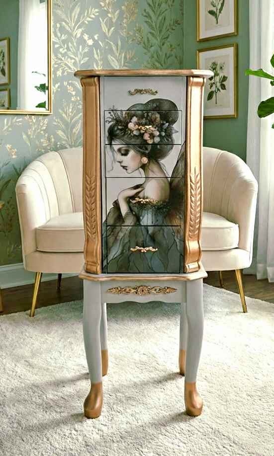Refurbished jewelry armoire