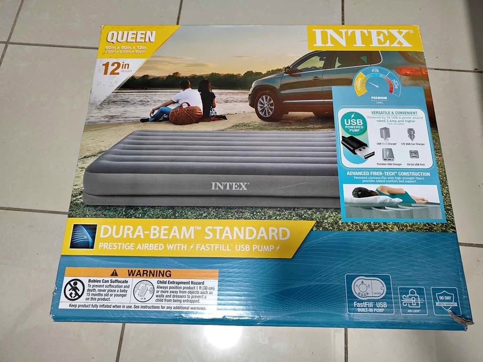 Moving Sale - Intex Queen Air Bed with Built-In Pump