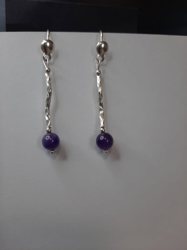 Earrings – Silver & Amethyst - photo 2