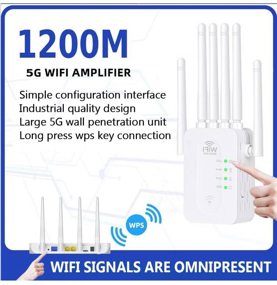 (New) WiFi Extender AC1200Mbps Covers up to 9,800 Sq.ft - photo 5