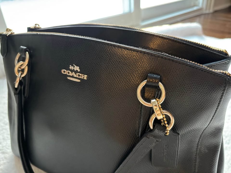 Coach Black Crossgrain Leather Christie Carryall - photo 4