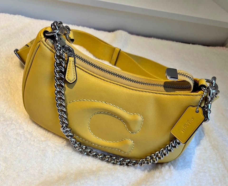 Coach Terri Bag Yellow with 2 Straps