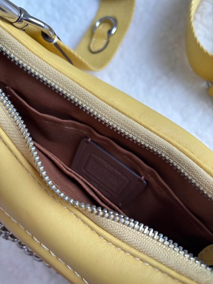 Coach Terri Bag Yellow with 2 Straps - photo 3
