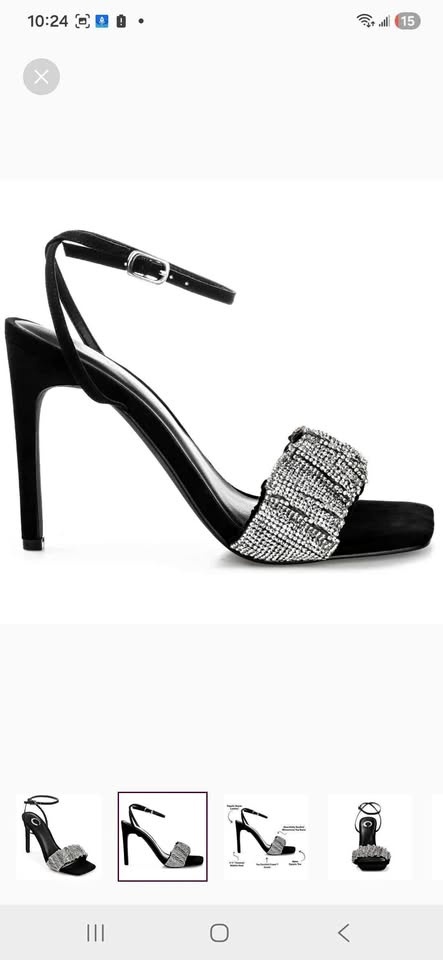 New no box Women Arlette Embellished Ankle Strap Sandals Size: 6