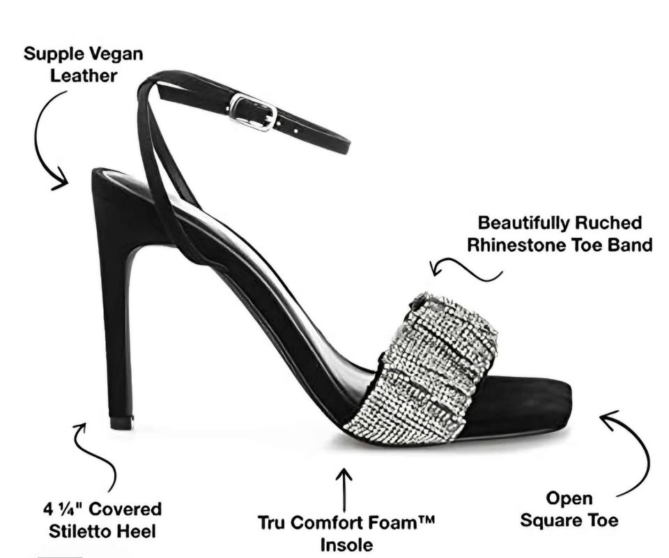 New no box Women Arlette Embellished Ankle Strap Sandals Size: 6 - photo 3