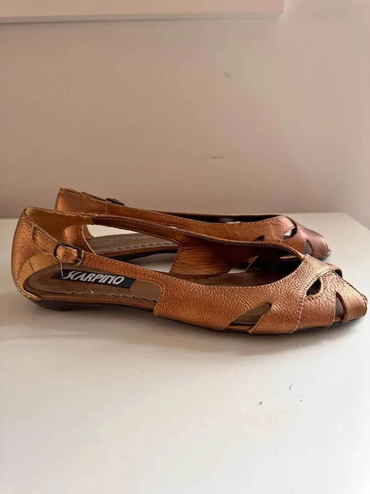 Women’s Flat shoes gold Size US 6 EUR 37 thumbnail