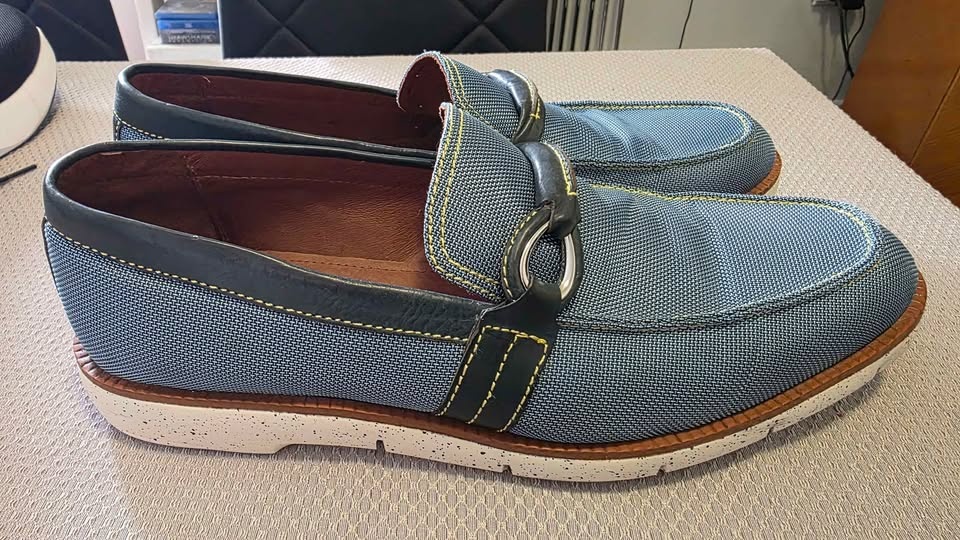 Donald J Pliner Men's Evann Light Blue Loafer 12 M - photo 4