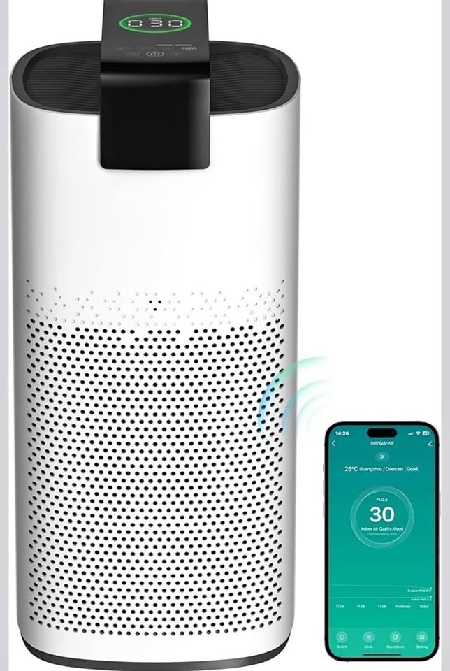 (New) Smart Portable Air Purifier for Home Large Room Up to 2800