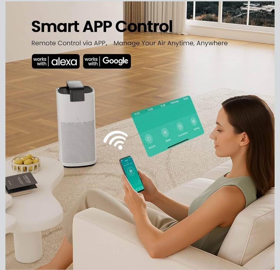 (New) Smart Portable Air Purifier for Home Large Room Up to 2800 - photo 4