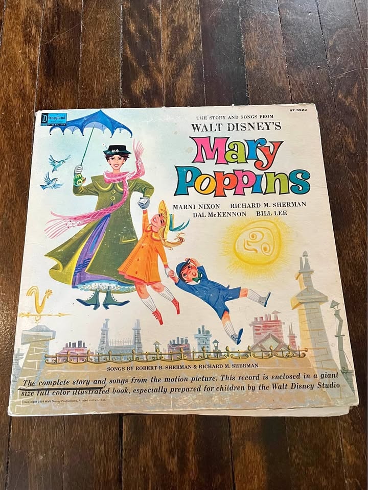 Mary Poppins Vinyl LP (1964 Disneyland Records)