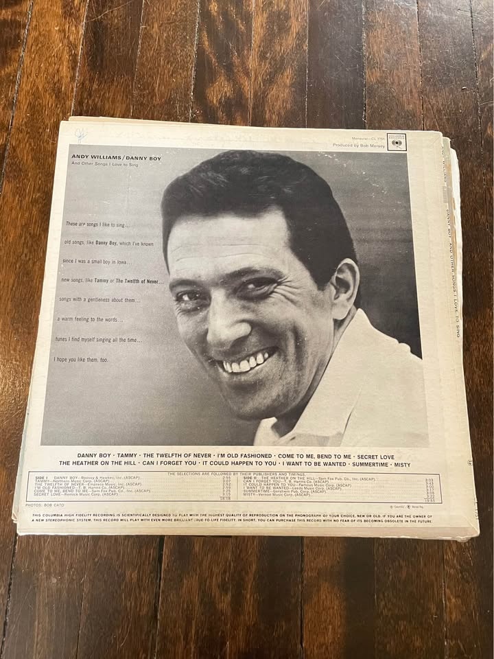 Andy Williams Vinyl Record - photo 2