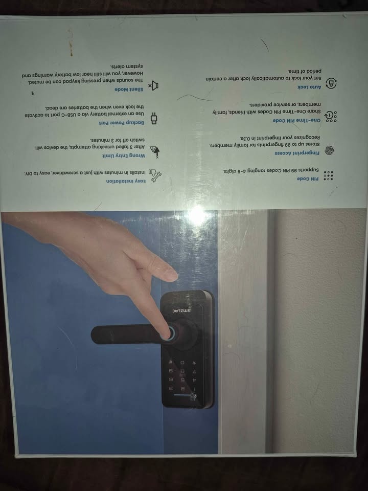 Door lock with smart fingerprint - photo 2