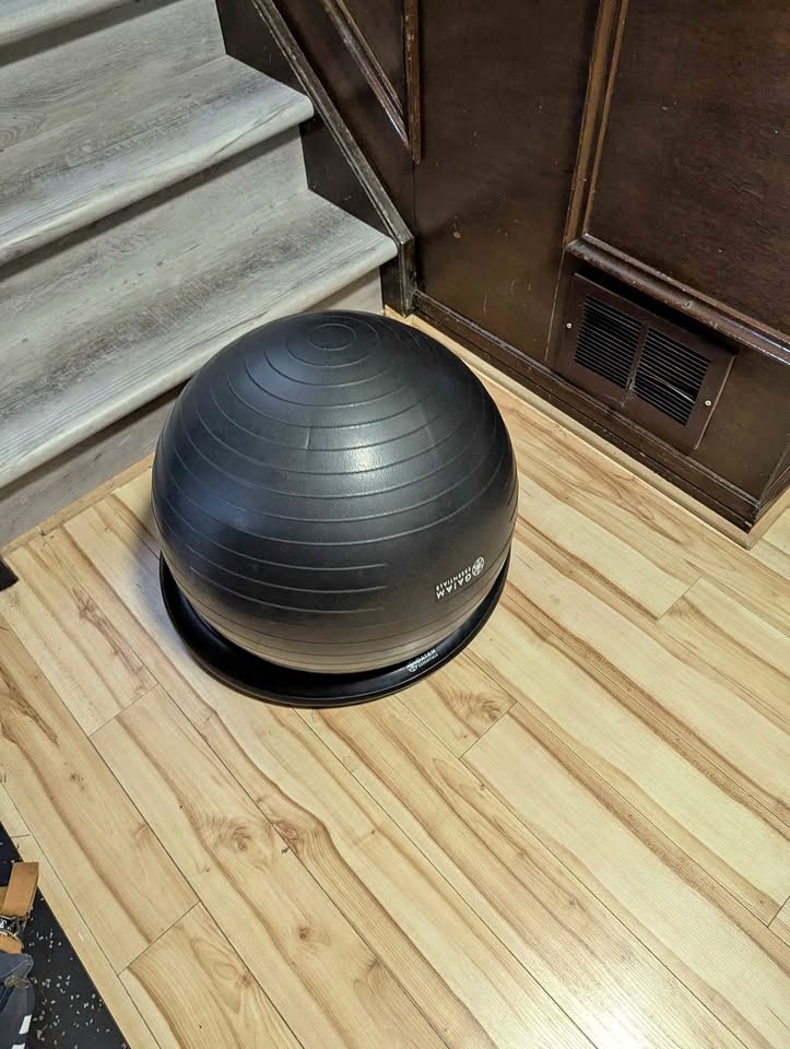 Stability ball with ring