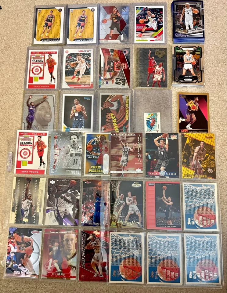 60+ NBA Trading cards- Trae Young , Keith Van Horn plus some hig