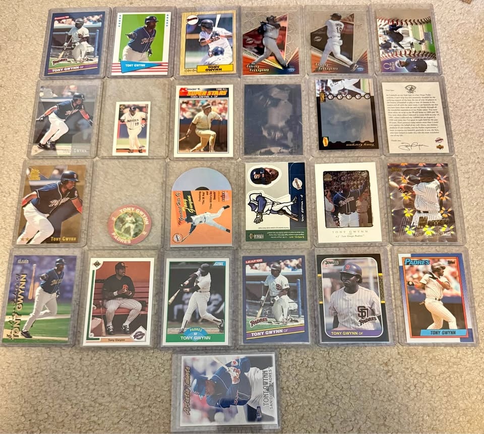 25 Tony Gwynn collectible MLB trading cards Pick- mint condition