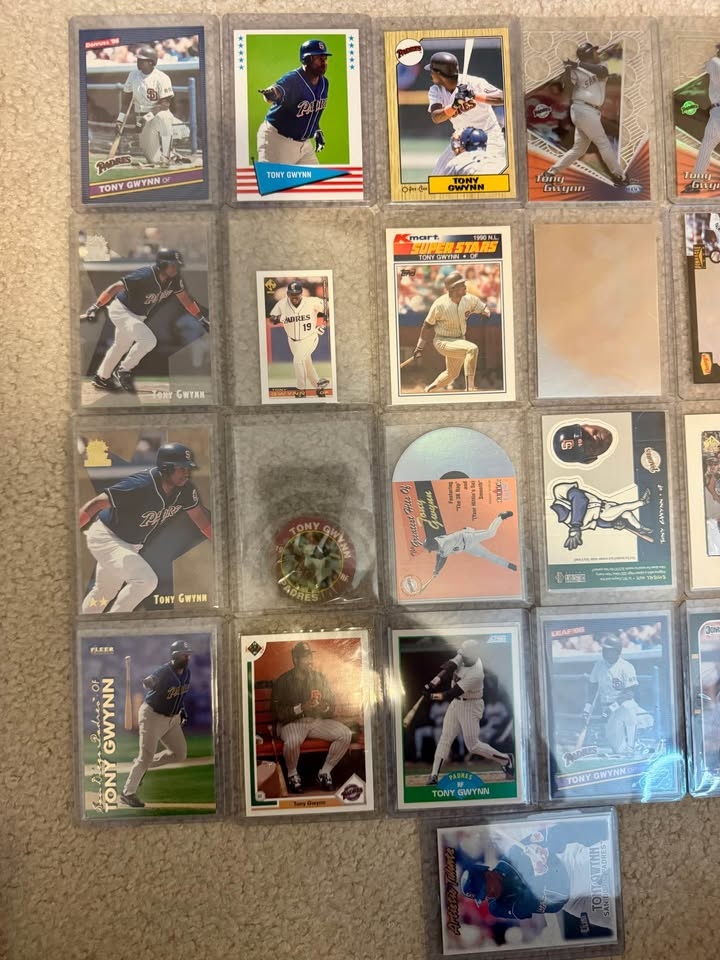 25 Tony Gwynn collectible MLB trading cards Pick- mint condition - photo 4