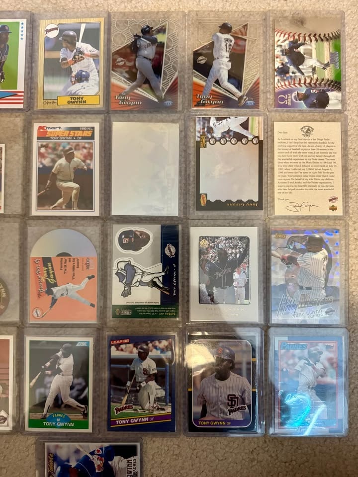 25 Tony Gwynn collectible MLB trading cards Pick- mint condition - photo 5