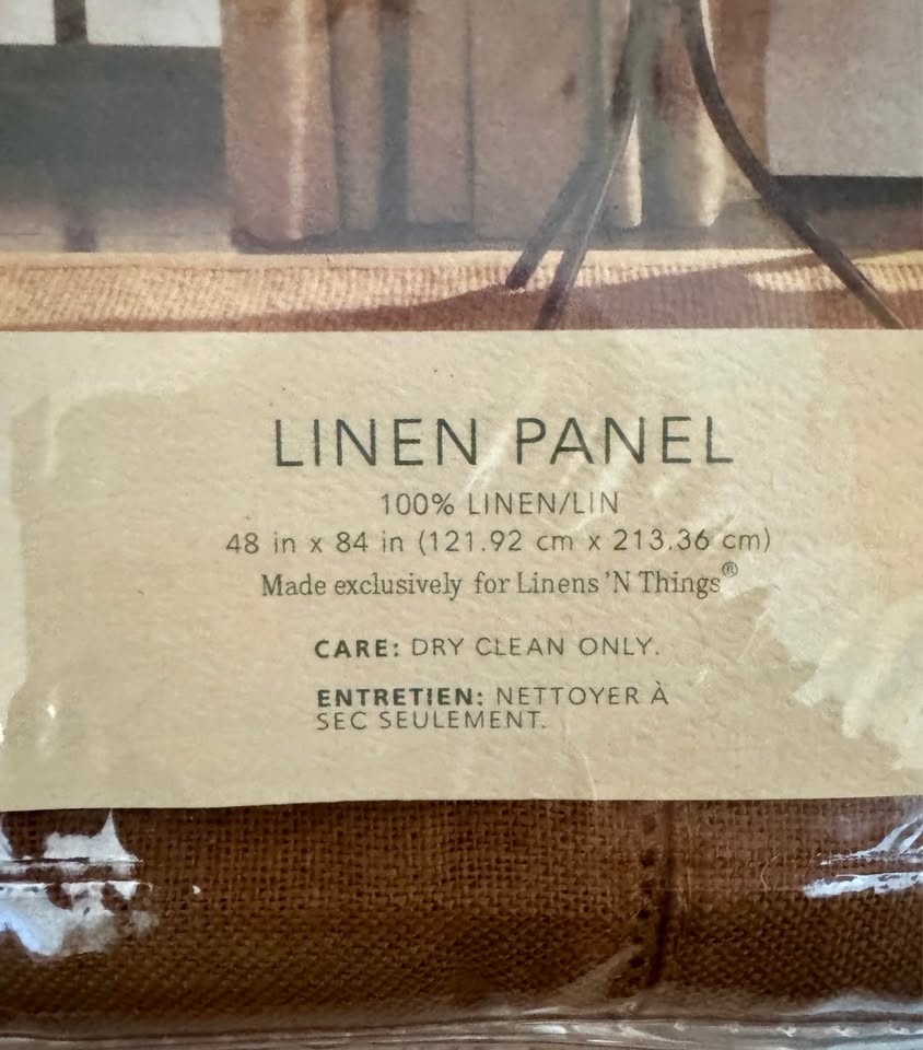 New linen panels 48” x 84” in or 121cm x 113cm - photo 3
