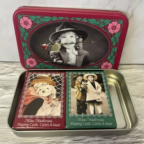Vintage Kim Anderson Bicycle Playing Cards In Tin 2000