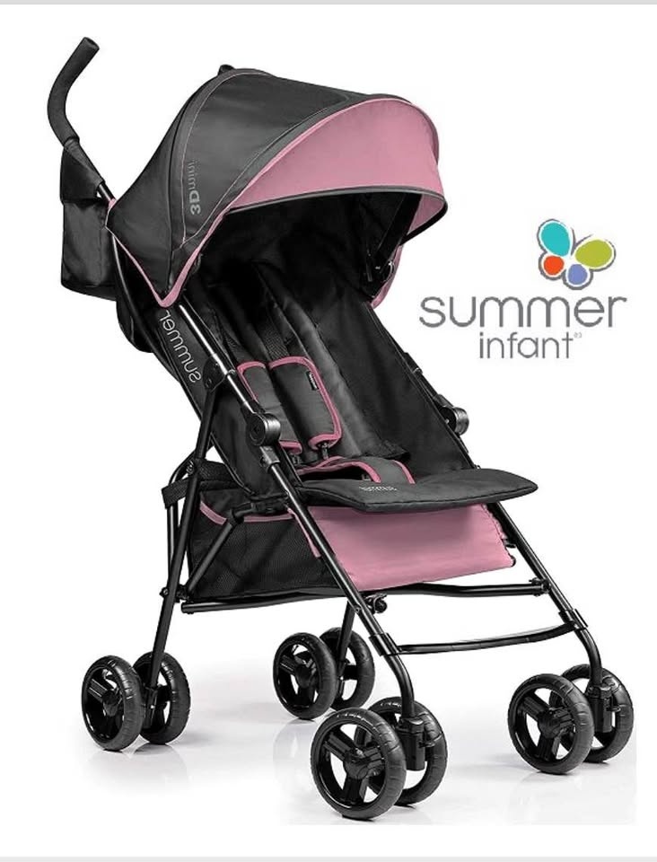SUMMER INFANT 3DMINI CONVENIENCE STROLLER - BLACK/PINK (MODEL: 3