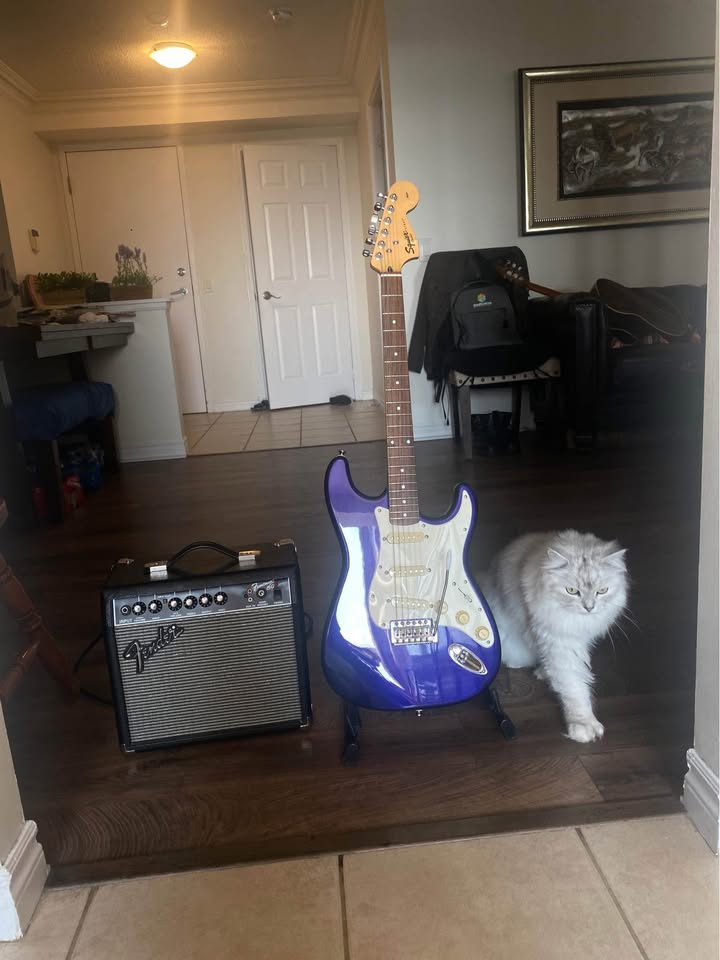 Fender Stratocaster Squire Affinity + amp starter set - photo 2