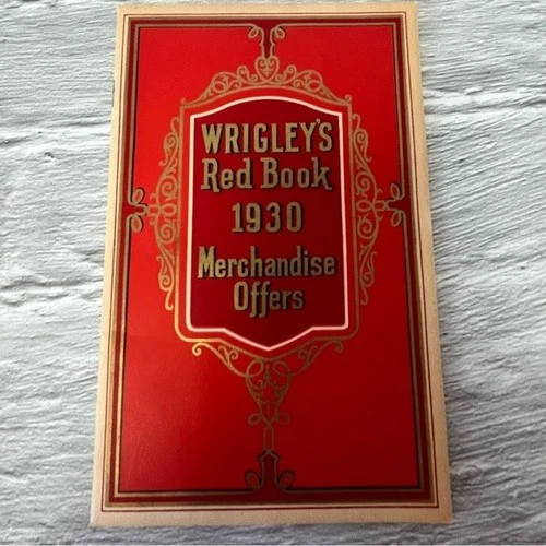 Vintage Wrigley's 1930 Red Book Merchandise Offers