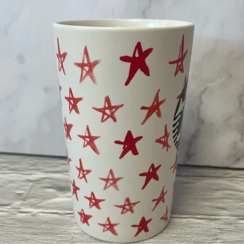 Starbucks White Red Stars 2014 Coffee Cup Mug 16oz - photo 4