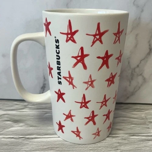 Starbucks White Red Stars 2014 Coffee Cup Mug 16oz - photo 5